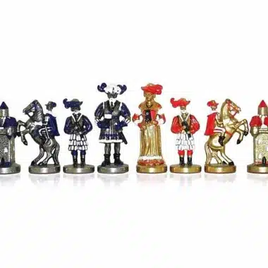 Jeu d'Echecs en Métal Peint à la Main 