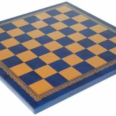 Schaakbord in Blauw Kunstleer