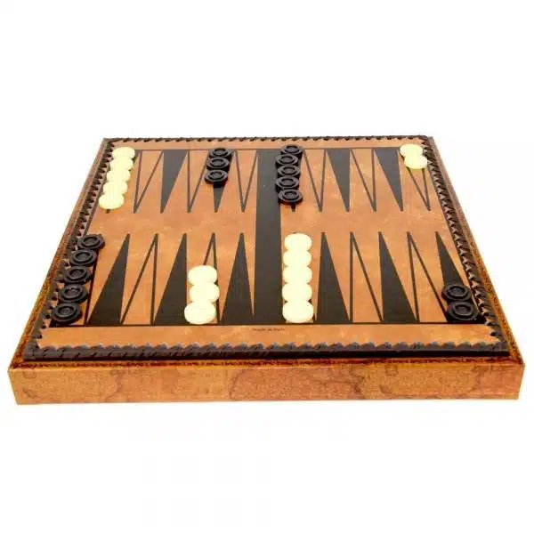 Set Romeinse Bustes: Schaakbord in Kunstleer & Schaakspel in Massief Hout en Metaal - Afbeelding 7