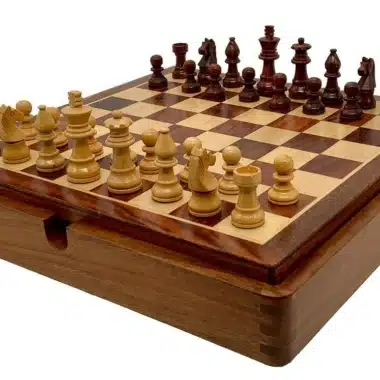 Alternative view of Magnetisch Reisschaakspel met Opbergvak in Hout
