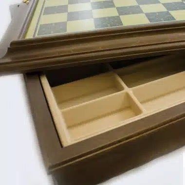 Alternative view of Houten Schaakbord met Messingeffect en Opbergvak