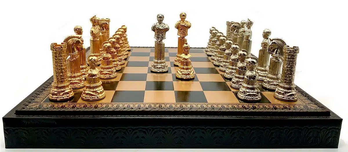 Set Romeinse Rijk VI Schaakbord met Opbergruimte en Schaakspel - Afbeelding 5