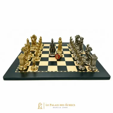 Mary Stuart X set, koning en dame tegenover elkaar in het midden van het bord