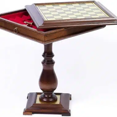 Alternative view of Set Grote Napoleon Schaaktafel in Hout en Schaakspel in Metaal