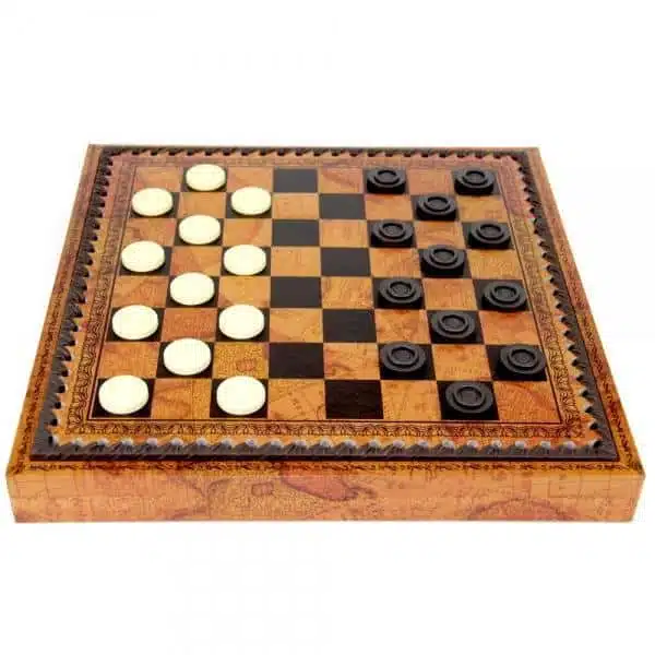 Staunton Mix VI Set met Bruin Schaakbord met Opbergruimte en Metalen Schaakstukken - Afbeelding 16