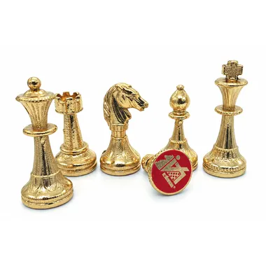 Detail van de gouden Mignon Flower-stukken met gegraveerde Made in Italy-medaillon