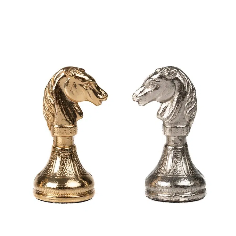 Schaakspel van Metaal met Goud- en Zilververguldsel Mignon Flower - Afbeelding 8