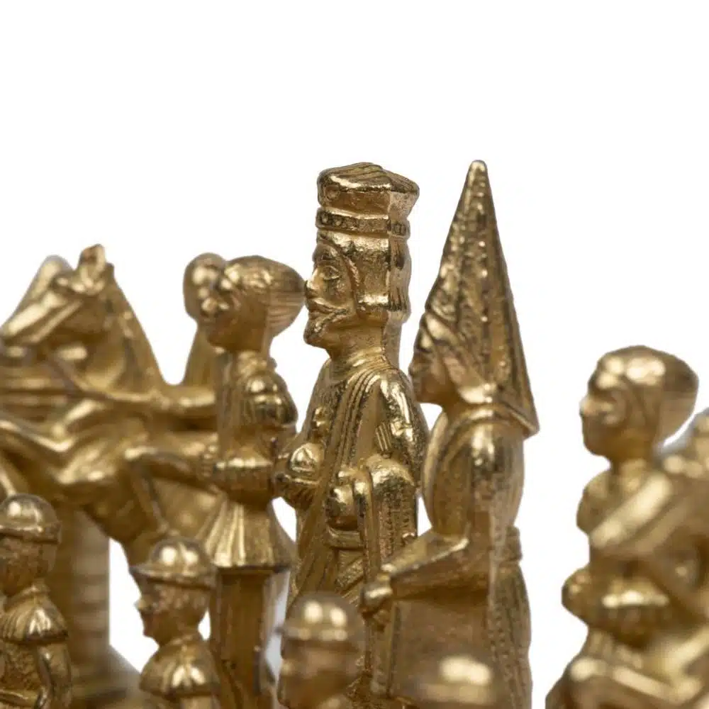 Camelot Koning Arthur Set XII Schaakbord met Opbergruimte en Schaakspel in Metaal - Afbeelding 3