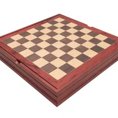 Schaakbord van Notenhout en Esdoorn met Opbergvak