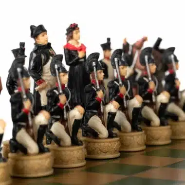 Alternative view of Set Napoleon Veldtocht in Rusland IV Schaakspel in Kunsthars met Schaakbord in Zwart en Ivoorkleurig Gebeitst Hout
