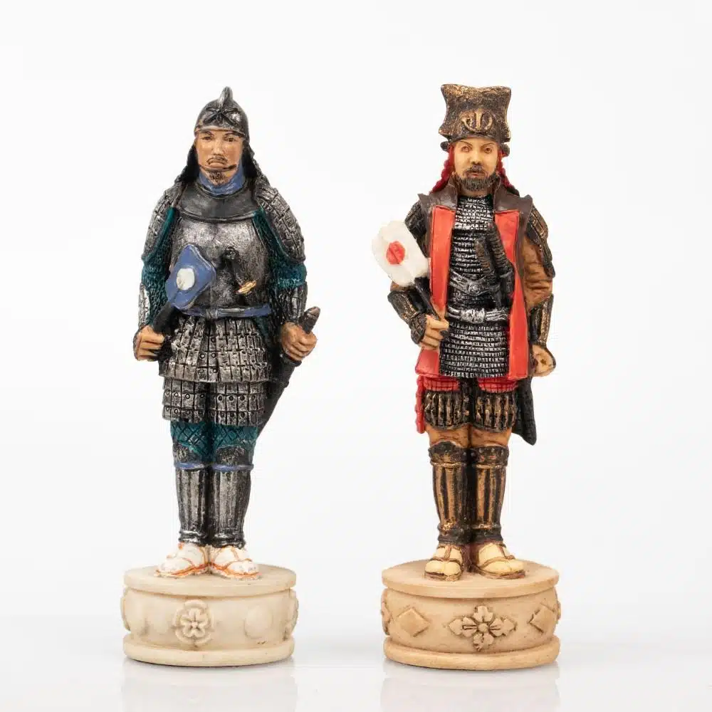Handbeschilderd Samurai Schaakspel van Kunsthars - Afbeelding 4