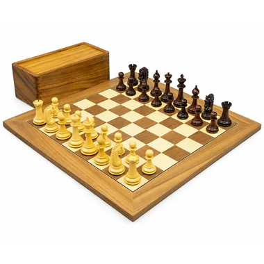 Ensemble Sheffield I complet avec échiquier en noyer et coffret de rangement