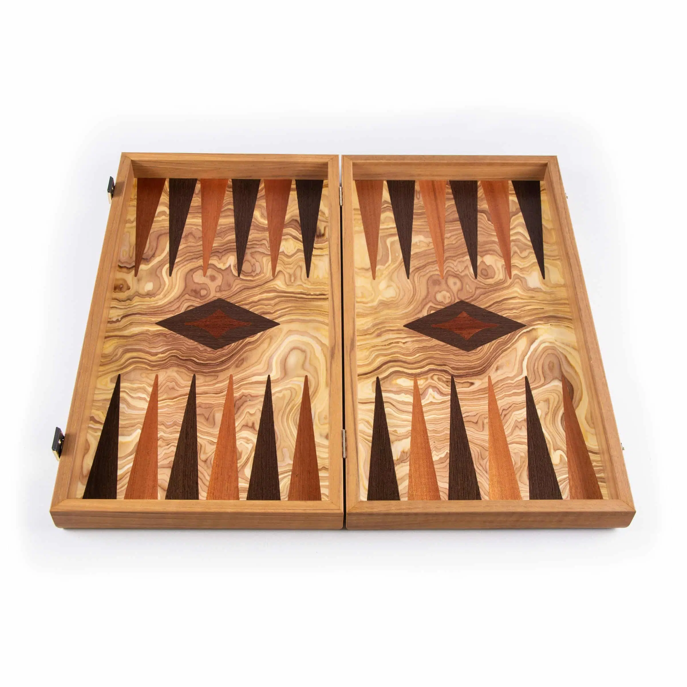 Backgammon van Olijfhout - Afbeelding 4