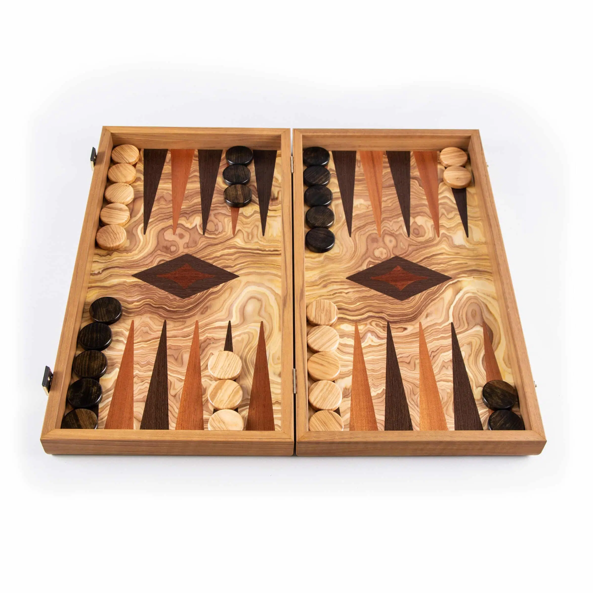 Backgammon van Olijfhout