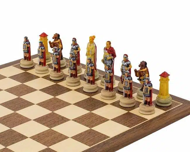 Jeu d'Echecs en Résine "Romains vs Egyptiens"