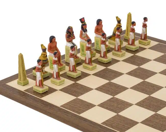 Jeu d'Echecs en Résine "Romains vs Egyptiens"