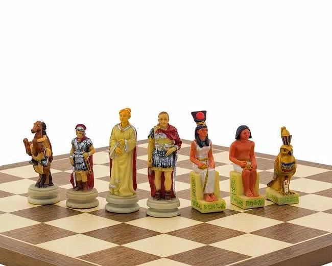 Jeu d'Echecs en Résine "Romains vs Egyptiens"