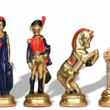 Alternative view of Handgeschilderd Metalen Schaakspel Napoleon Waterloo