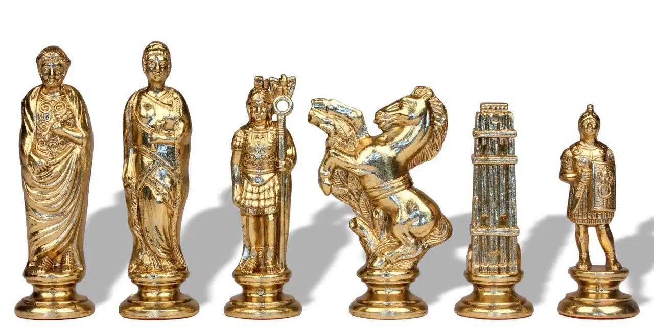 Metalen Schaakspel Julius Caesar - Afbeelding 2