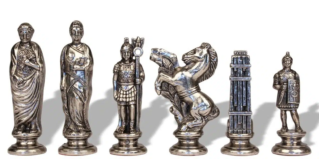 Metalen Schaakspel Julius Caesar - Afbeelding 3