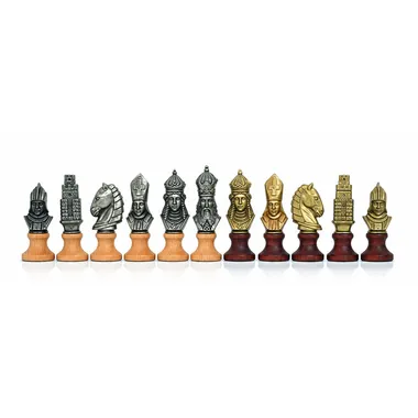 Schaakspel "Moncada" in Hout en Metaal