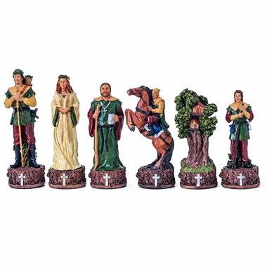 Stukken van de kant van de Sheriff van Nottingham, boogschutters en ridder