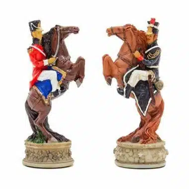 Historisch Schaakspel Slag bij Waterloo met Rozenhouten Schaakbord met Opbergruimte - Afbeelding 3