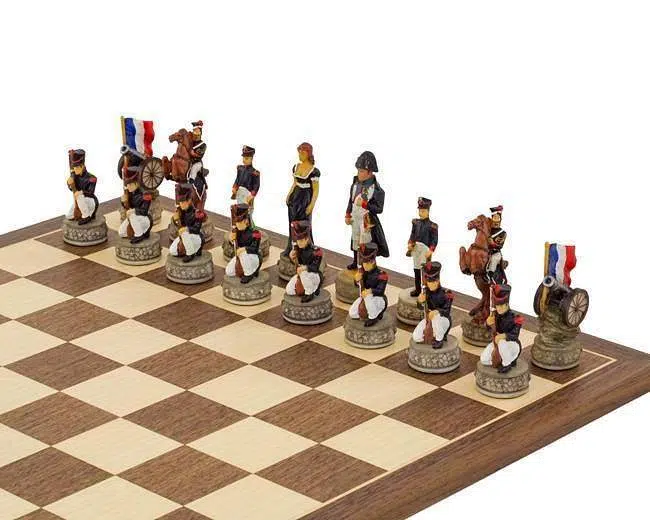 Jeu d'Echecs en Résine "Bataille de Waterloo"