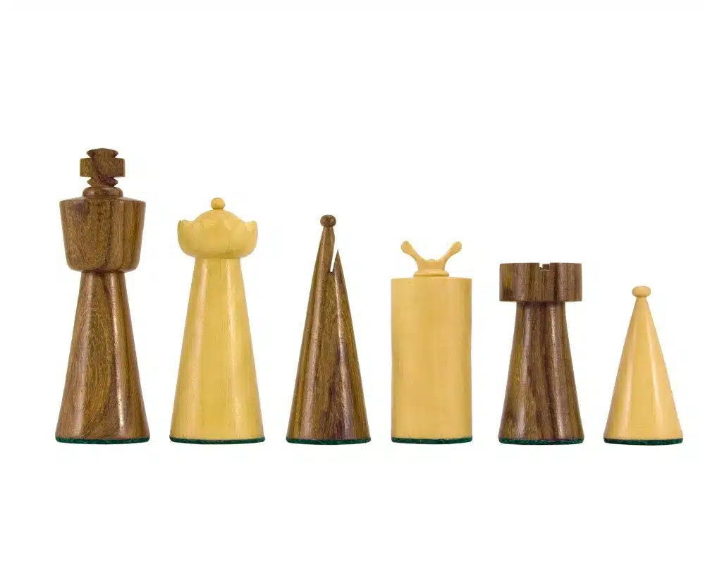 Jeu d'Échecs Art Déco en Bois de Sheesham et Bois de Buis