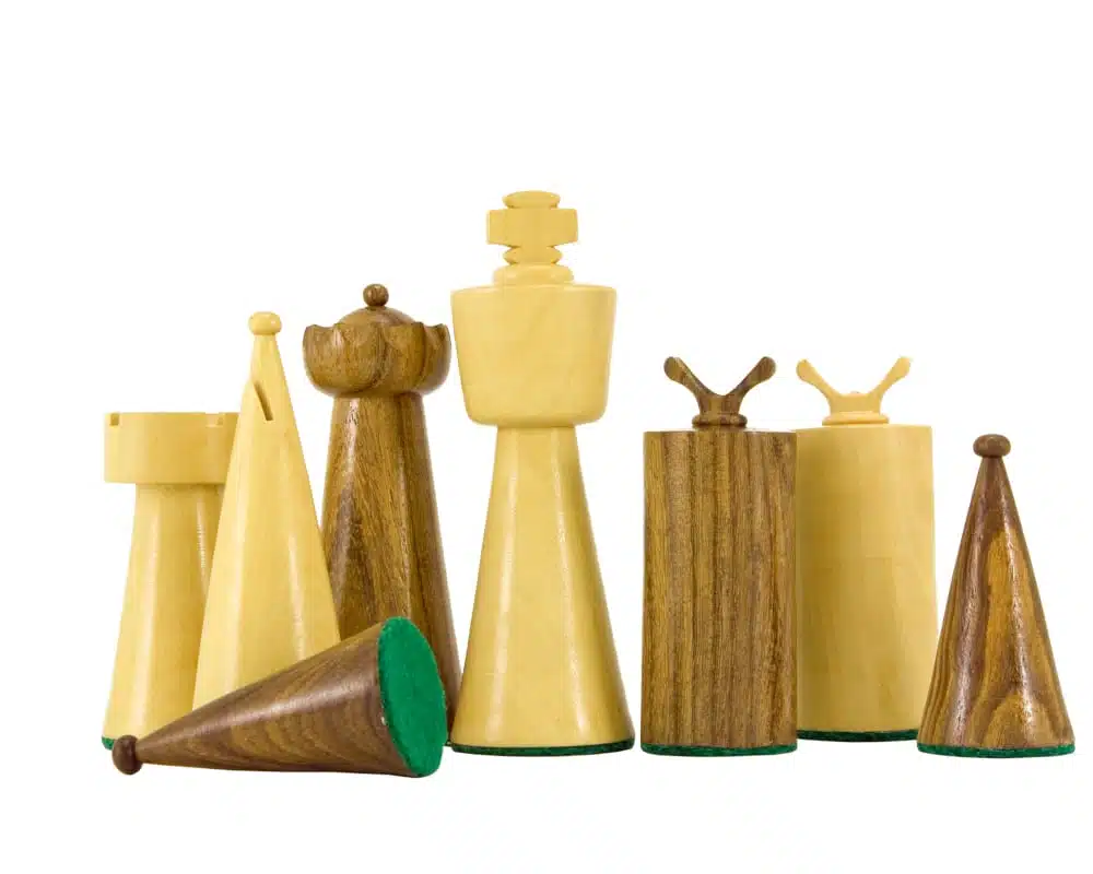 Jeu d'Échecs Art Déco en Bois de Sheesham et Bois de Buis