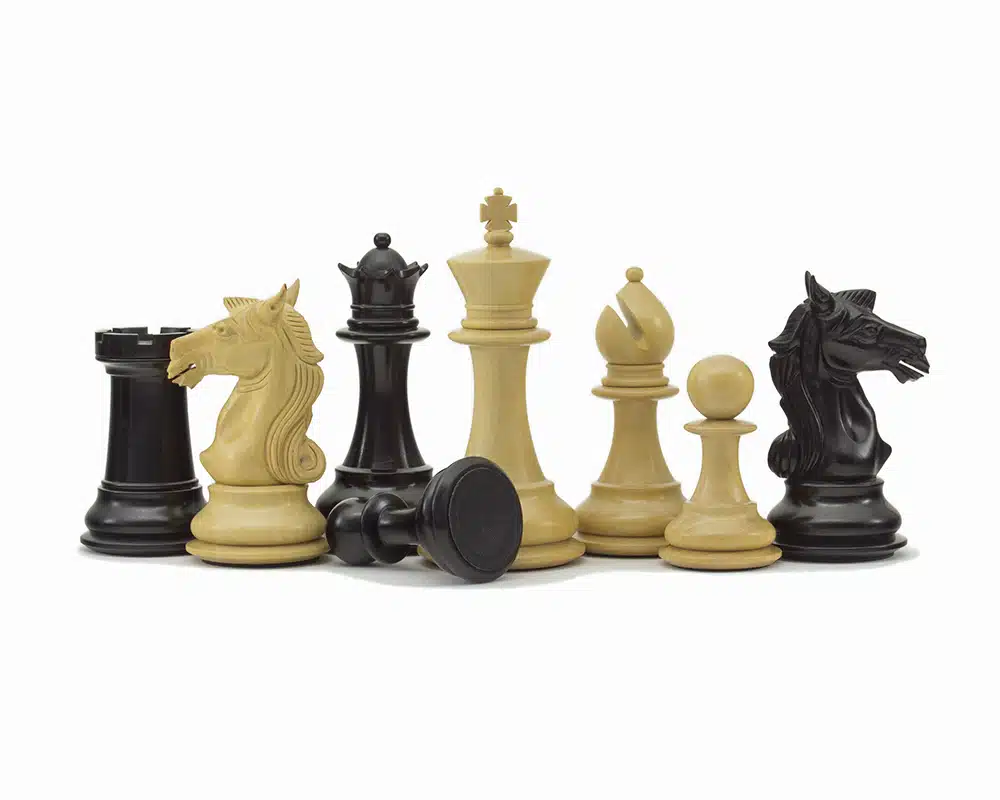 Jeu d'Échecs série Columbus en Bois d'Ébène et Bois de Buis