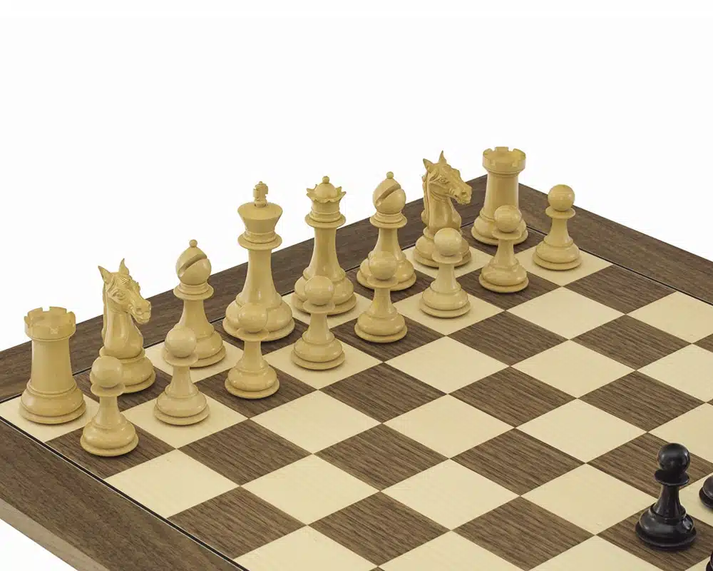 Jeu d'Échecs série Columbus en Bois d'Ébène et Bois de Buis
