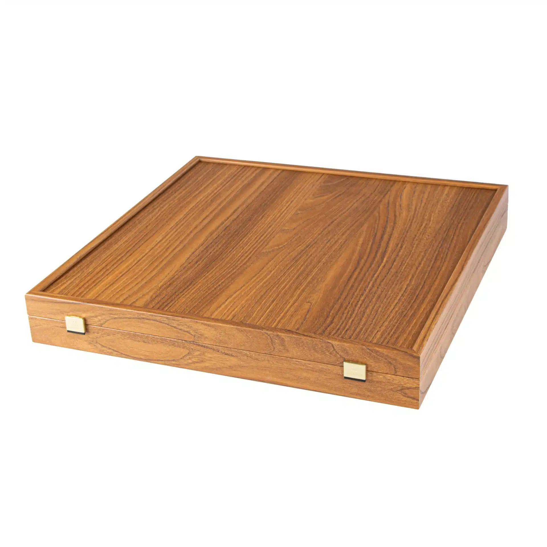 Modern schaakspel in rozenhout met schaakbord in olijfhoutknoest en opbergruimte - Afbeelding 9