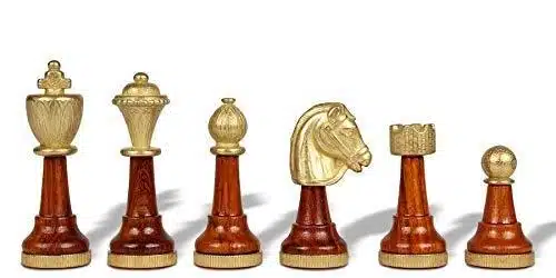Klassiek Schaakspel - Schaakbord - Backgammon en Dammen in kunstleer met opbergruimte & Stukken van hout en metaal - Afbeelding 6