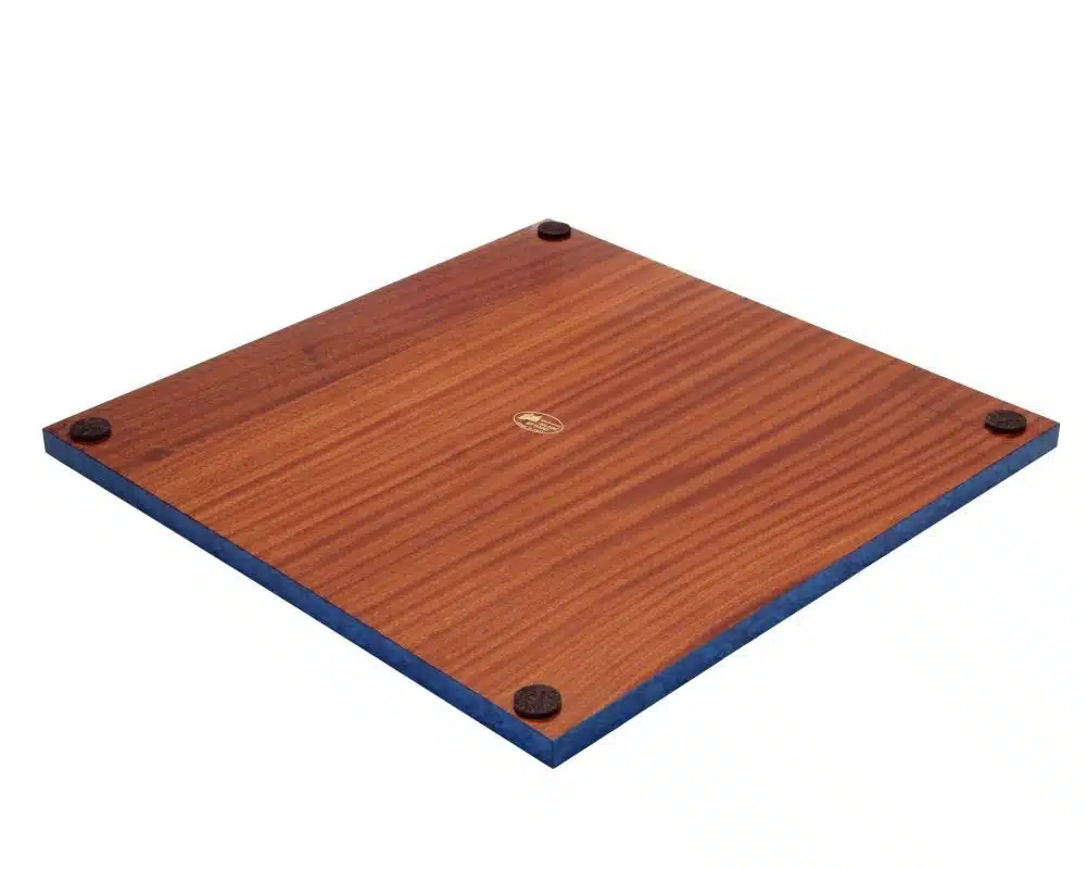 Schaakspel Garde Française - Schaakbord van Esdoornhout en Blauw Bruyèrehout & Stukken in Massief Messing - Afbeelding 13