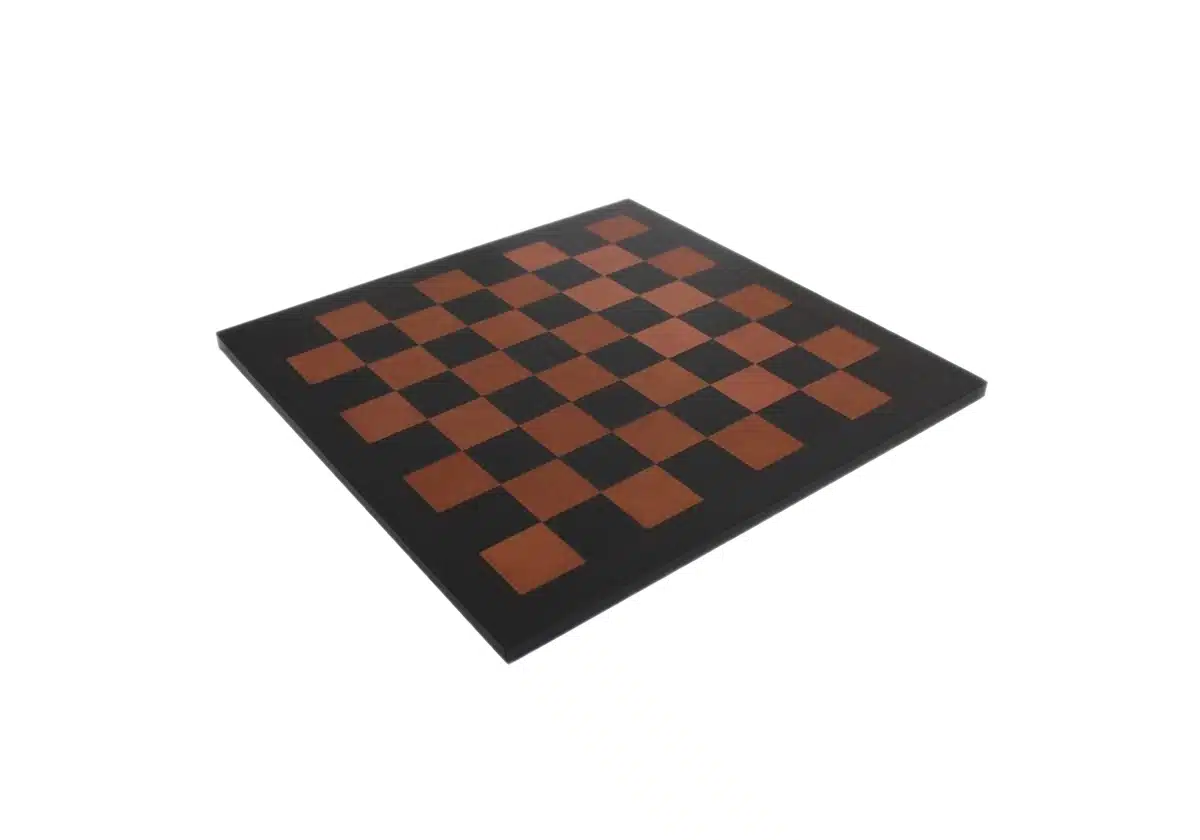 Klein Modern Schaakspel in Ambachtelijk Messing & Schaakbord in Echt Leer - Afbeelding 6