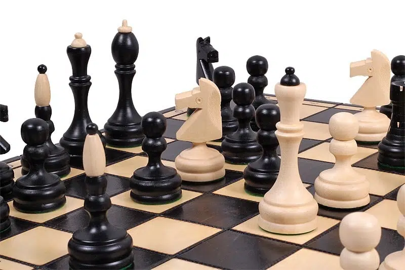 Opvouwbaar Schaakbord en Houten Schaakspel met Opbergruimte - Afbeelding 5