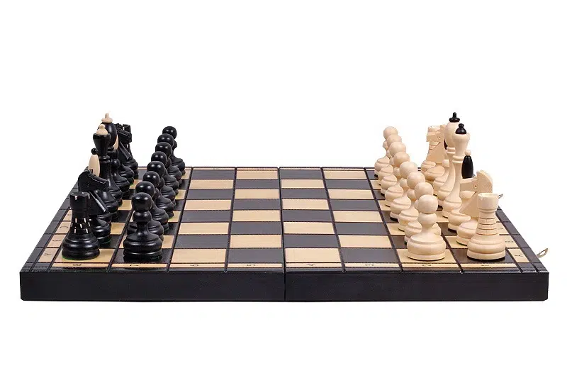 Opvouwbaar Schaakbord en Houten Schaakspel met Opbergruimte - Afbeelding 6