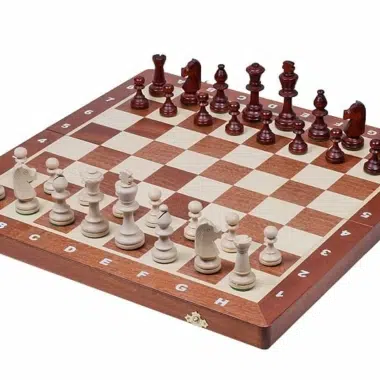 Opvouwbaar Schaakbord en Houten Schaakspel Maat 5