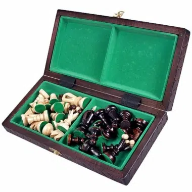 Alternative view of Schaakstukken en Opvouwbaar Houten Schaakbord