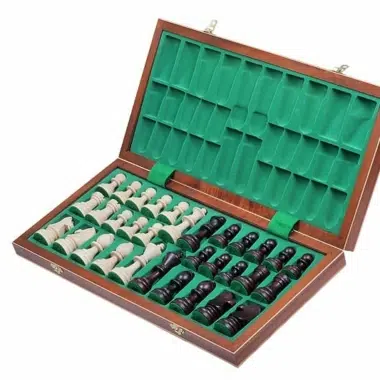 Alternative view of Houten Opvouwbaar Schaakspel en Schaakbord met Opbergruimte
