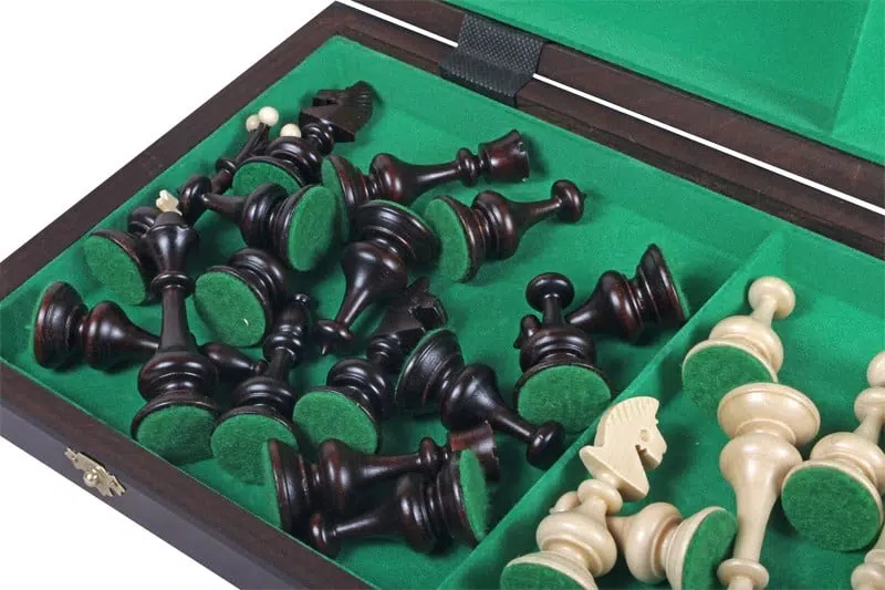 Groot Opvouwbaar Schaakbord en Decoratieve Houten Schaakstukken met Opbergruimte - Afbeelding 6