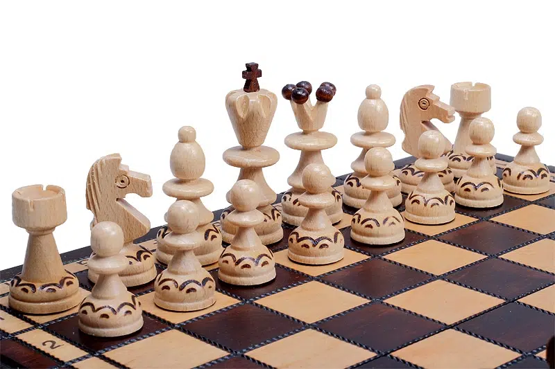 Opvouwbaar Houten Schaakspel - Afbeelding 4