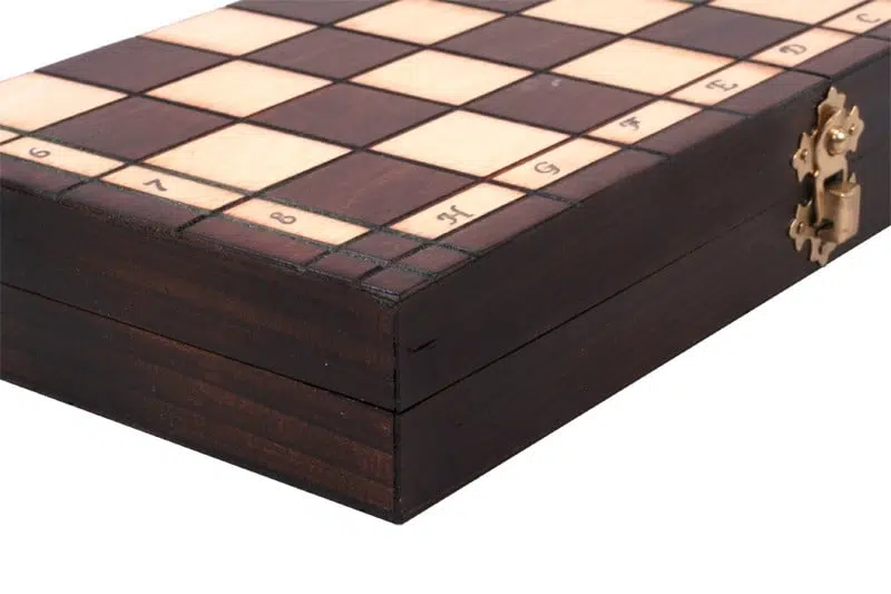 Klein Opvouwbaar Reisschaakspel van Hout - Afbeelding 8