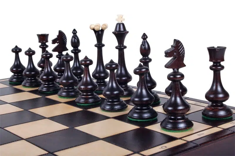 Groot Opvouwbaar Schaakbord en Decoratieve Houten Schaakstukken met Opbergruimte - Afbeelding 3