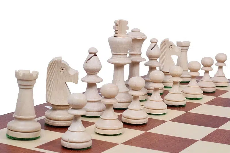 Opvouwbaar Schaakbord en Houten Schaakspel Maat 5 - Afbeelding 2
