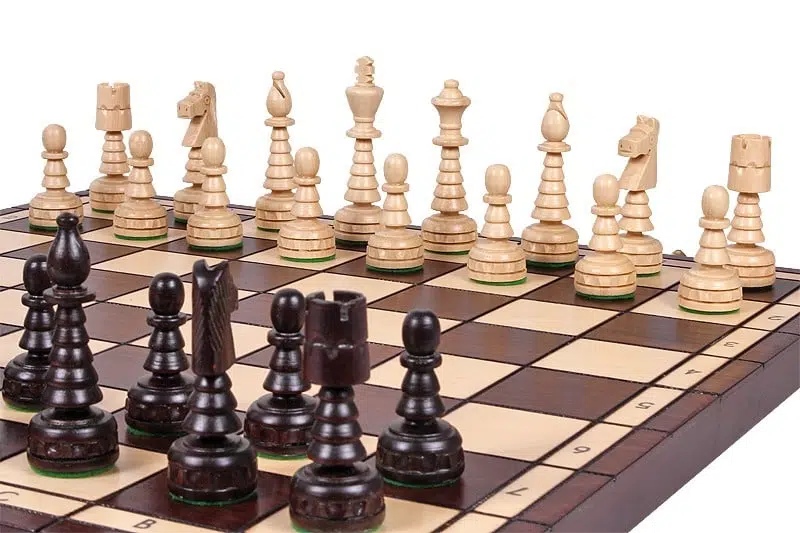 Groot Schaakspel en Opvouwbaar Houten Schaakbord met Opbergruimte - Afbeelding 5