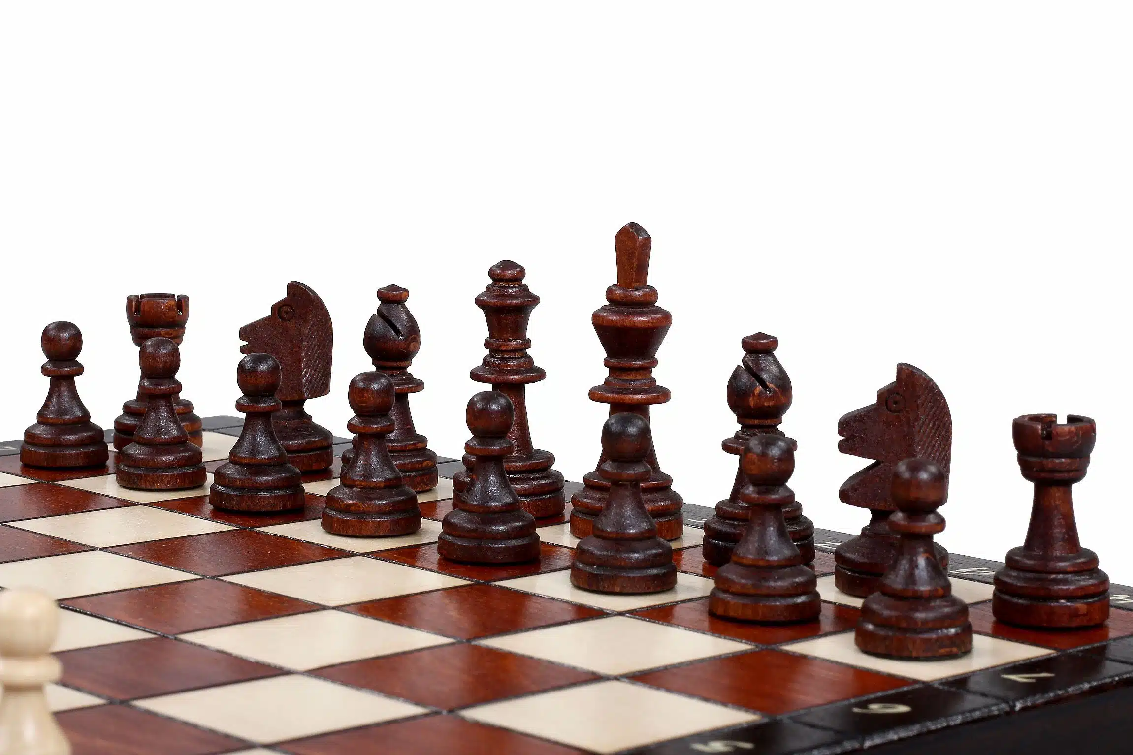 Klein Magnetisch Houten Schaakspel met Opbergruimte - Afbeelding 5