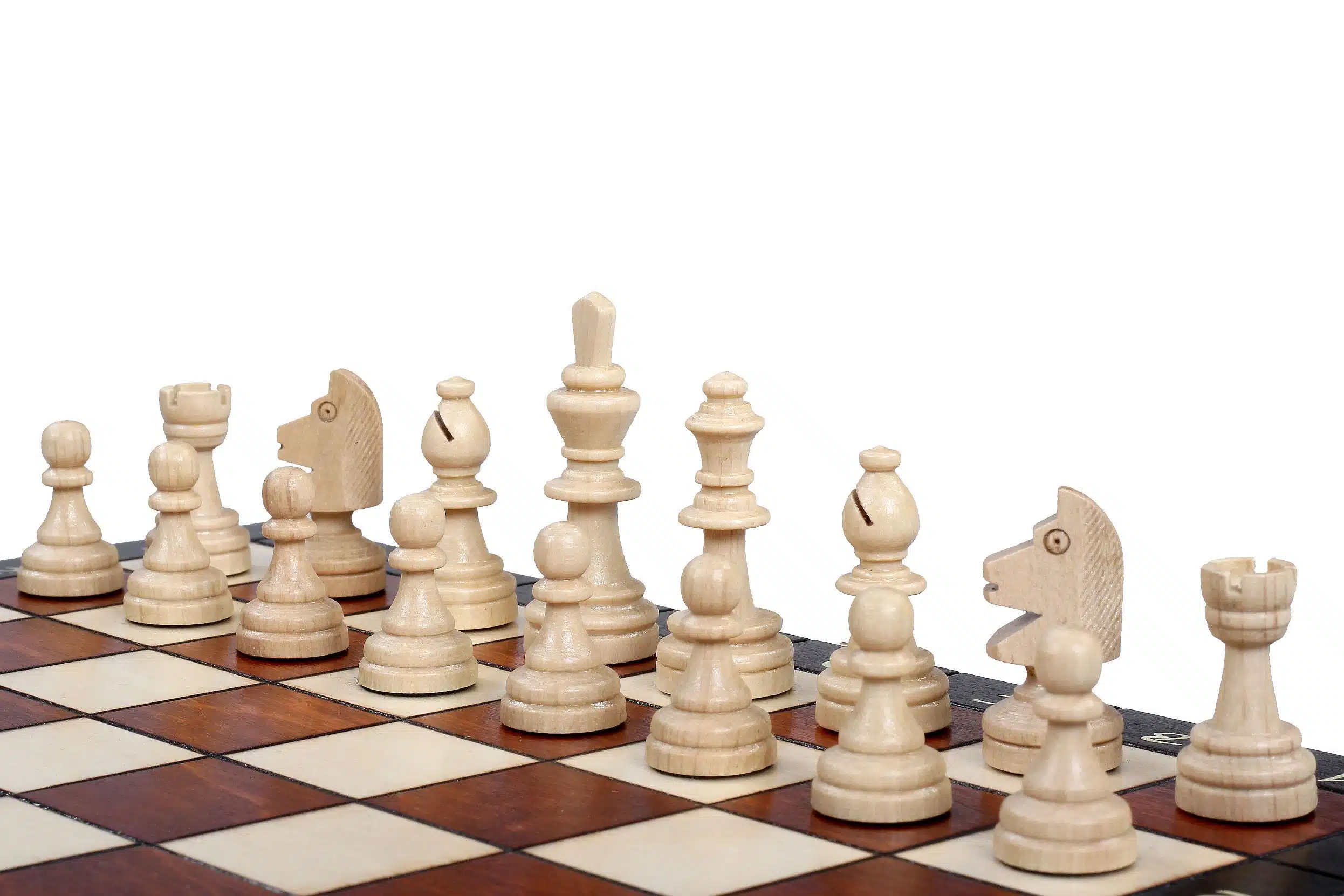 Klein Magnetisch Houten Schaakspel met Opbergruimte - Afbeelding 4