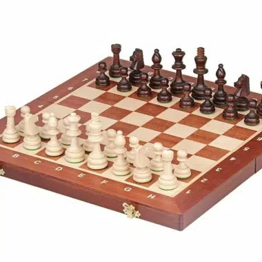 Opvouwbaar Schaakbord en Houten Schaakspel met Opbergruimte